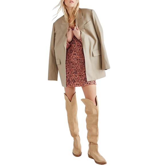 𝓯𝓹 Free People ~ Smock it to Me Mini in Apricot Combo - Picture 6 of 12